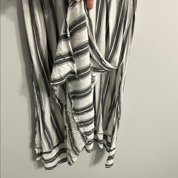 Blue Island Black and White Striped Swim Coverup - Picture 5 of 5